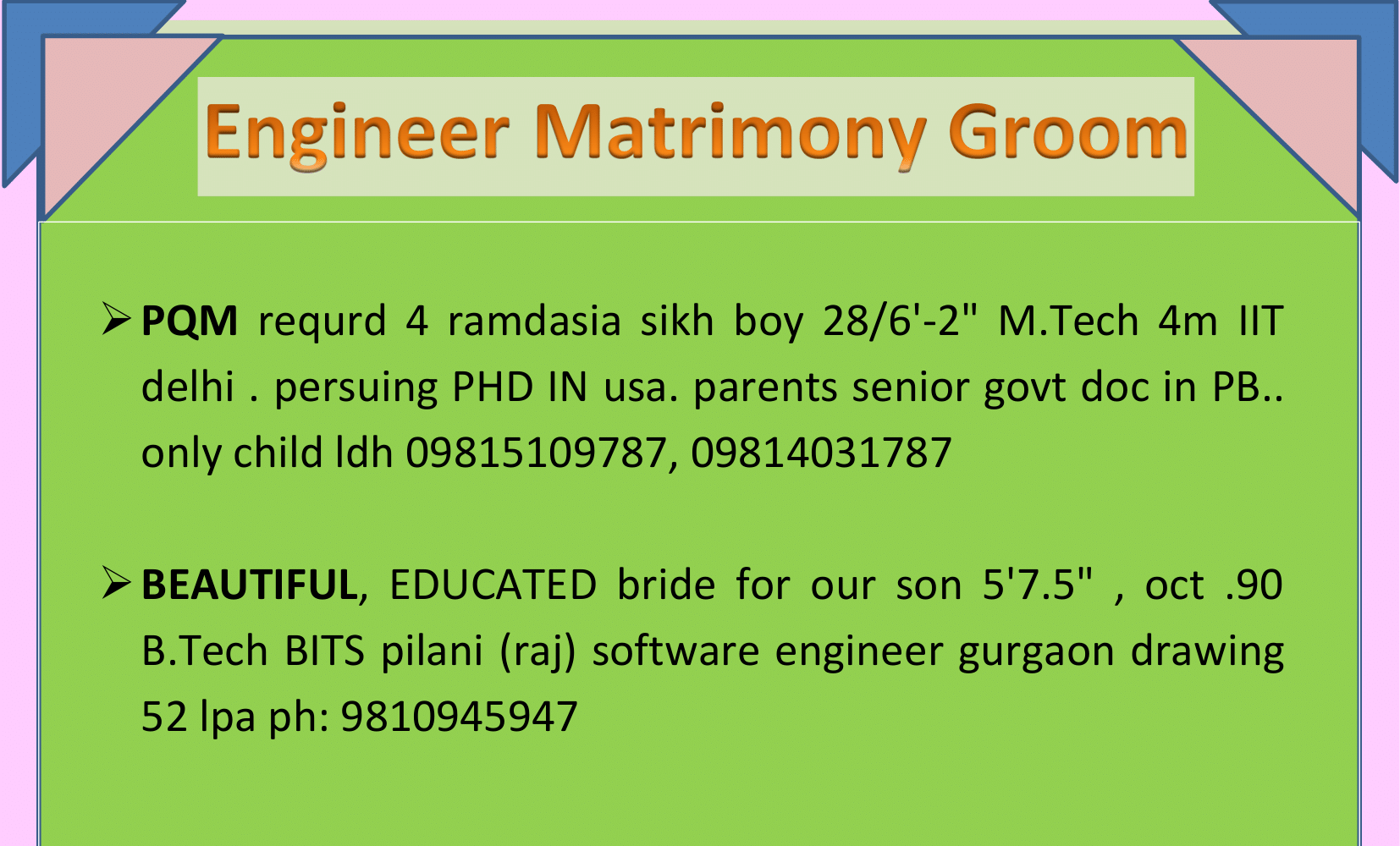 engineer matrimony grooms