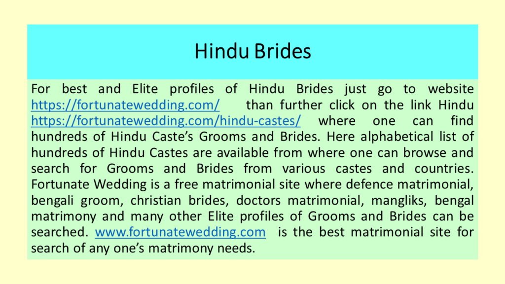 Hindu Brides